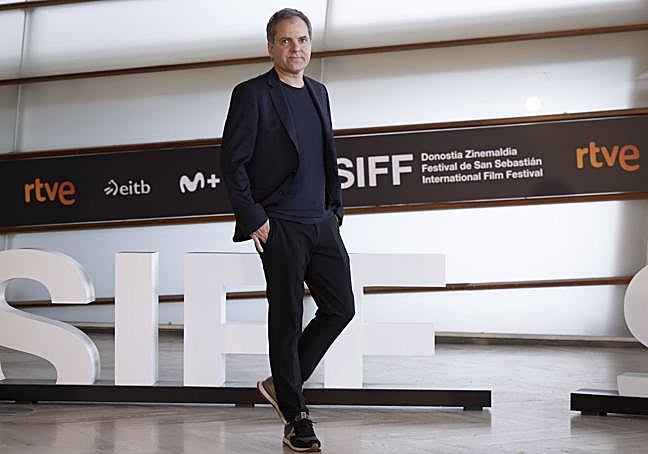 El director Galder Gaztelu-Urrutia en el Festival de San Sebastián.