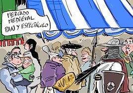 La tira de Cerrajería y el Mercado Medieval de Vitoria