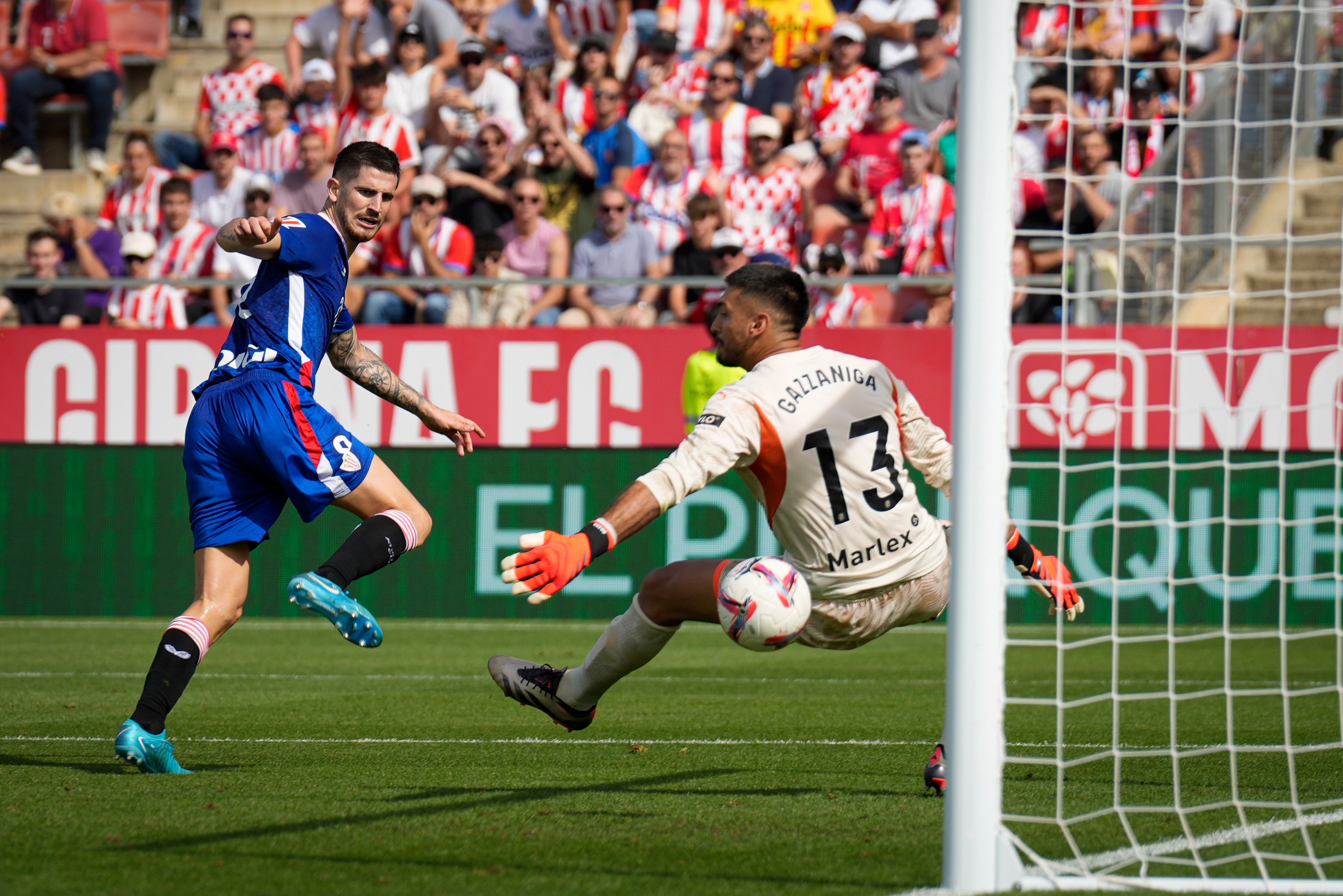 Sancet logró el primer gol ante el Girona antes de lesionarse.