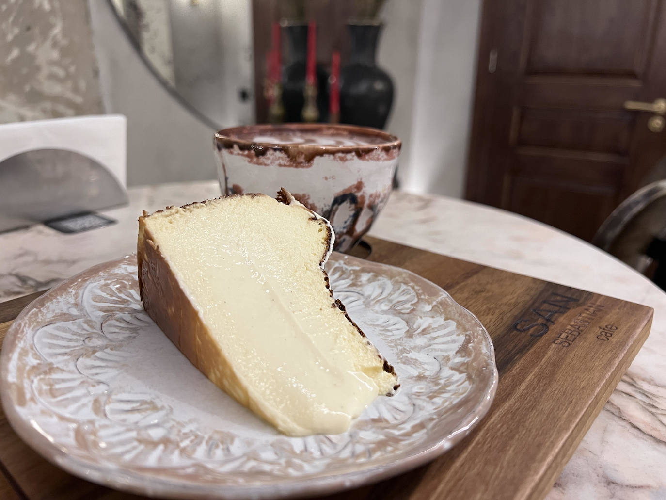 La versión de la tarta de queso en la cafetería San Sebastián en Ucrania.