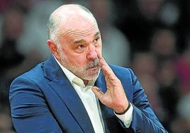 Pablo Laso, con gesto pensativo.