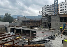 Estado de las obras del Antzoki de Llodio, en Altzarrate.