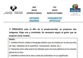 Así es el examen de Fundamentos Artísticos de la nueva Selectividad