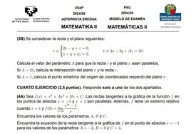 Así es el examen de Matemáticas II de la nueva Selectividad