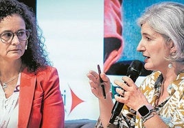 Patricia Betolaza y Nagore Ardanza en su conversación sobre colaboración empresarial.