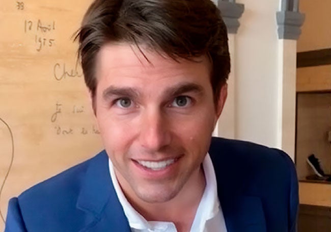 Imagen después - Imagen capturada de un vídeo de la cuenta de TikTok @deeptomcruise