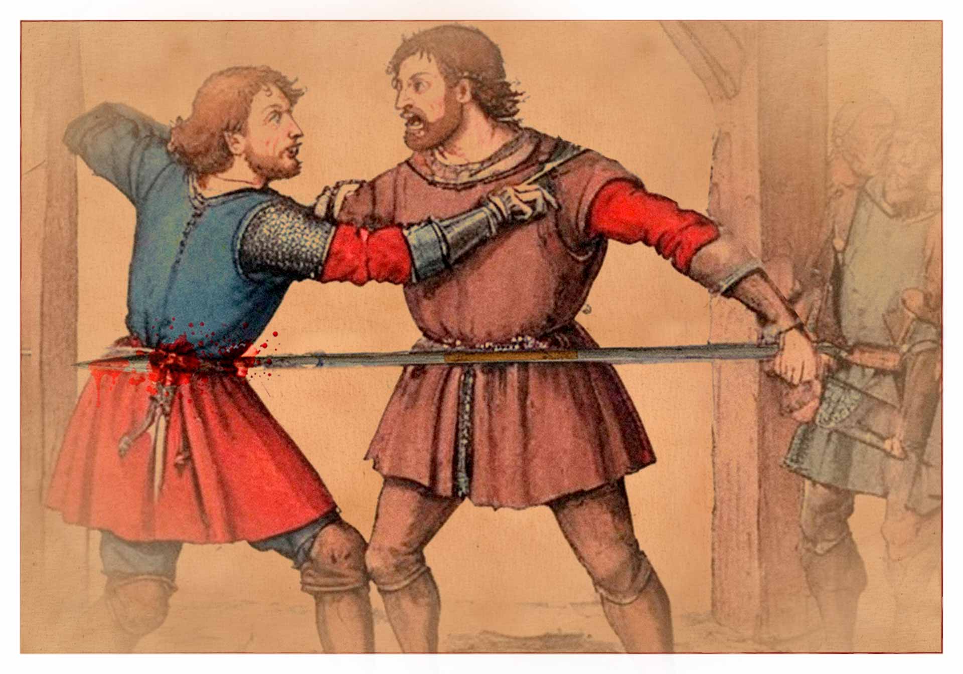 Recreación de la disputa entre Martín de Achuriaga y Diego de Luiçaga