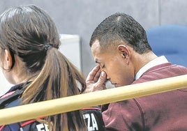 Moreno Bolaños, en el banquillo durante el juicio por el primer intento de asesinato.