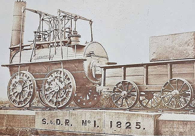 Locomotora que se conserva en el museo ferroviario de Darlington