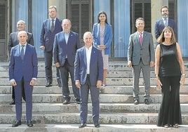 Última foto oficial. Se realizó en agosto de 2023, en el Consejo de Gobierno del Palacio de Miramar que cada año abre el curso político vasco.