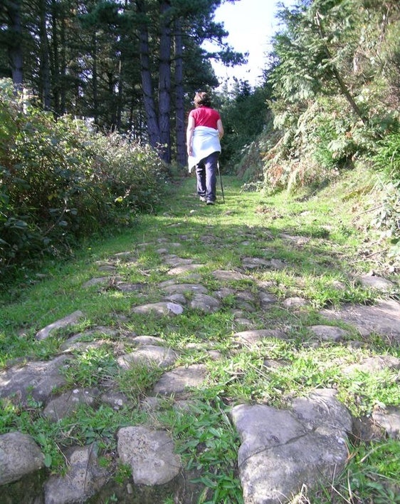 Restos del antiguo camino real que unía Bilbao con Vitoria.