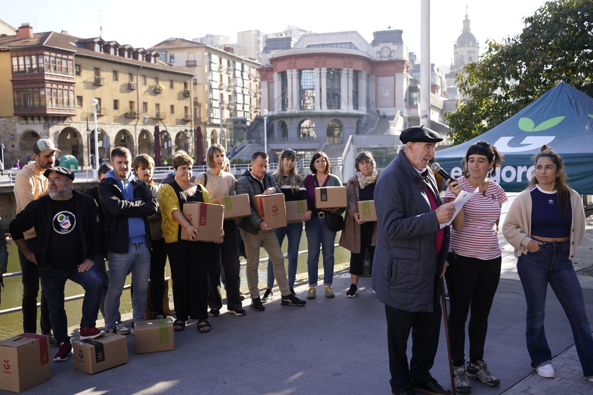 Presentación de la nueva campaña de Errigora en la calle Marzana.