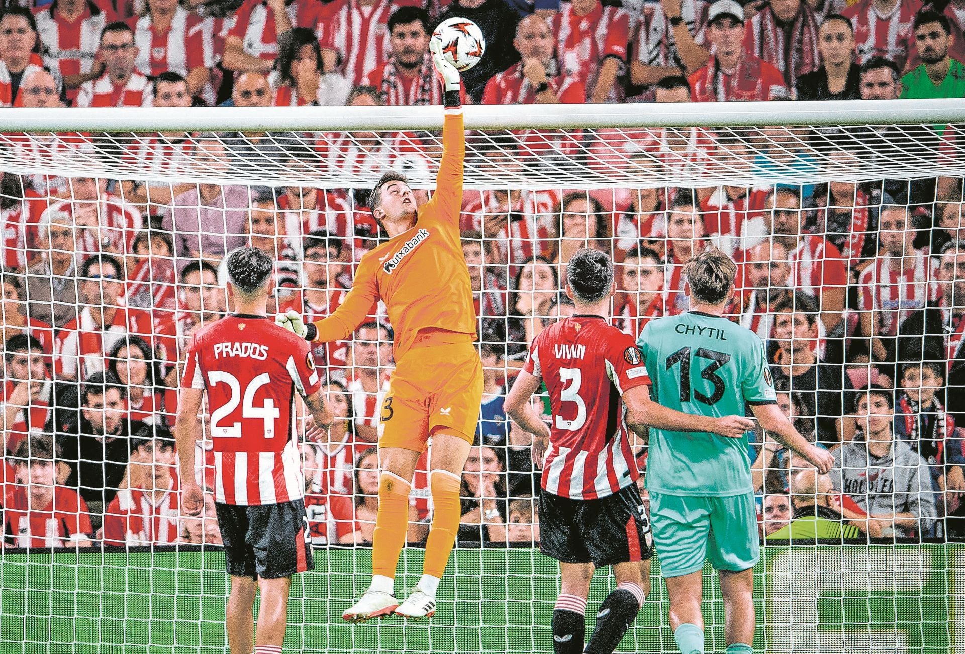 Un gran Agirrezabala impulsa al Athletic en Europa