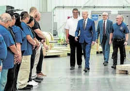 El presidente de Estados Unidos, Joe Biden, en su visita a la fábrica de Ingeteam en Wisconsin el pasado 2023.