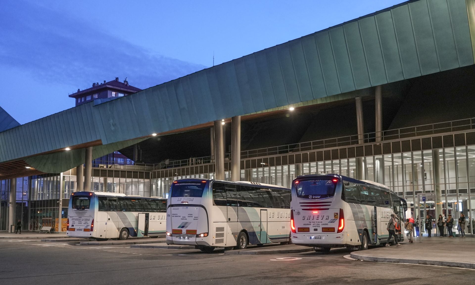 La huelga del transporte de viajeros en Álava, en imágenes