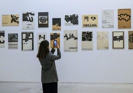 Una mujer observa una exposición en el Artium.