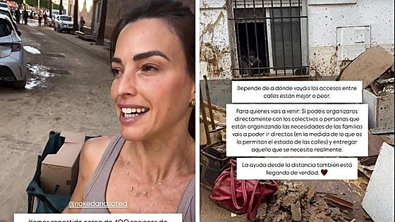 La influencer Ingrid Betancor, mujer de Ibai Gómez, acude a Valencia a repartir comida entre los afectados por la DANA