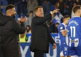 Luis García celebra la victoria lograda la semana pasada contra el Mallorca.