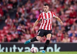 Aitor Paredes, en uno de los partidos con el Athletic.