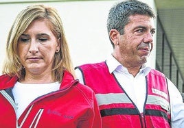 La consellera de Justicia, Salomé Pradas, y el president Carlos Mazón.