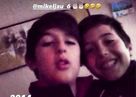 La bonita foto de pequeños con la que Unai Gómez ha felicitado el cumpleaños a Mikel Jauregizar
