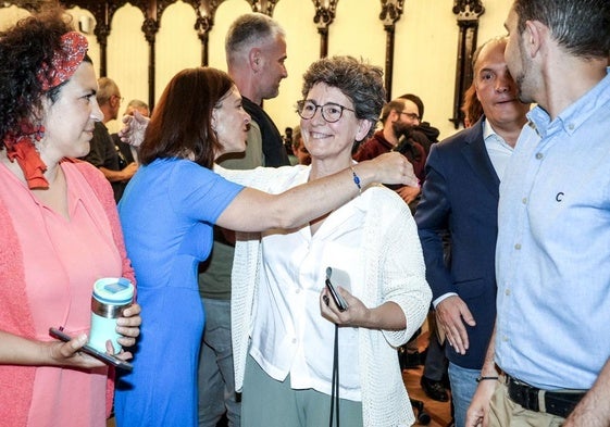 Ana Oregi durante el último pleno de la pasada legislatura.