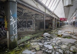 Ya ni paredes tienen los locales que en su día fueron la galería comercial del centro.