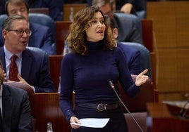 sabel Díaz Ayuso, en la Asamblea de Madrid.