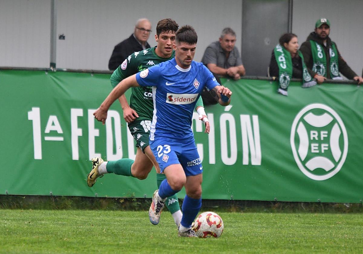 Jordi Calavera, durante el duelo de la pasada jornada en Espiñedo