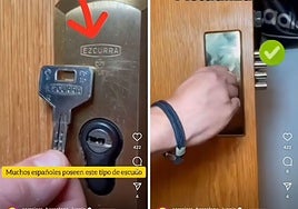 «Soy cerrajero y esta es la llave más vulnerable ante los ladrones y que tienen mucho españoles en sus casas»