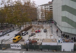 Las obras avanzan en esta céntrica plaza.