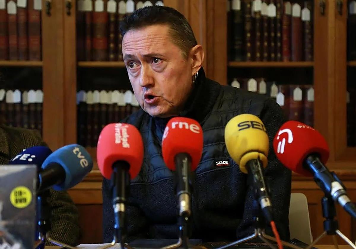 Fermín Muguruza durante su comparecencia de este martes para presentar el DVD del documental 'Bidasoa 2018-2023'