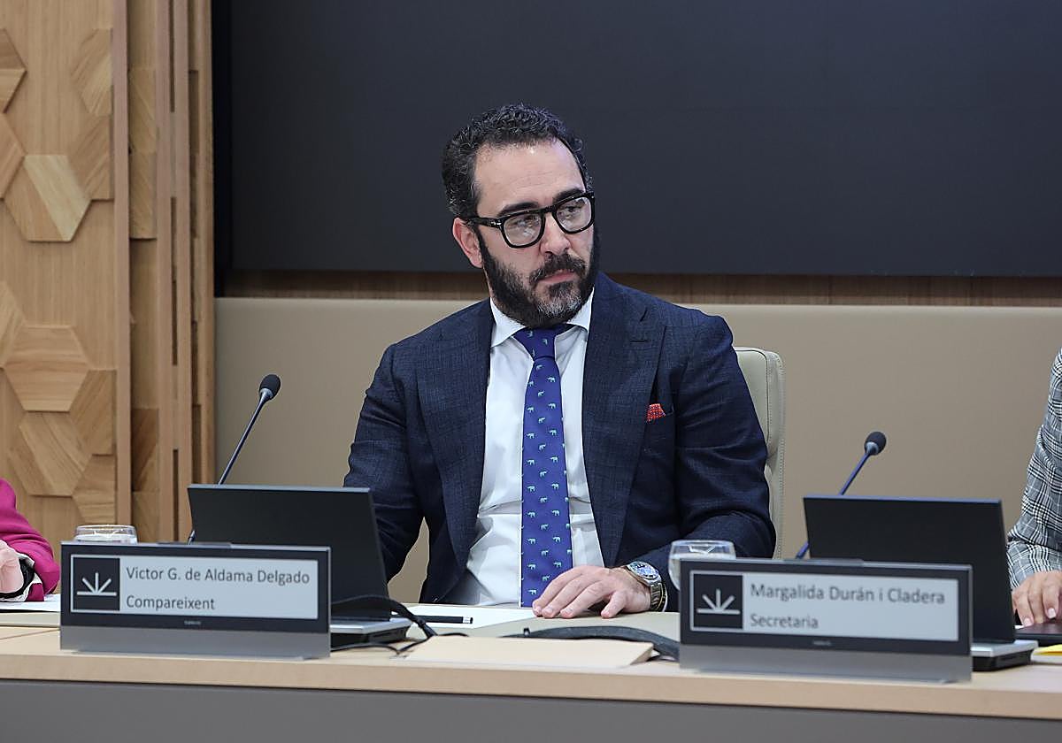 Víctor de Aldama, en una de las comisión de investigación a las que ha sido citado.
