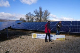 El parque solar de Etxebarria está gestionado por la cooperativa Ekiola.