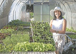 Marcela Pava cuenta con su propio semillero en Maruri. Vende cada viernes en el mercado de Mungia hortalizas de temporada.