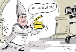 La viñeta de Cerrajería sobre el veto del Obispado al rodaje de 'Sacamantecas' en la Catedral