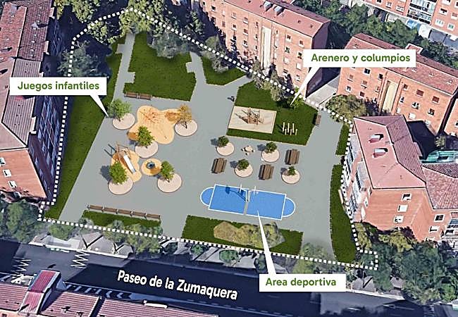 El estado en el que quedará el parque de Adurza.