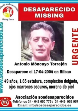 Imagen - Cartel de SOS Desaparecidos que Begoña publicó hace 20 años.