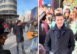 El concierto improvisado de Dani Martín en pleno centro de Madrid: «Menudo regalo»