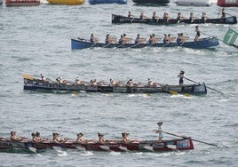 Imagen de una regata de la Euskotren Liga celebrada esta temporada.