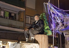 Olentzero recorre Barakaldo subido en su carroza, en una imagen de archivo.