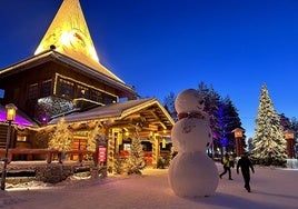 La casa de Papa Noel en Laponia.