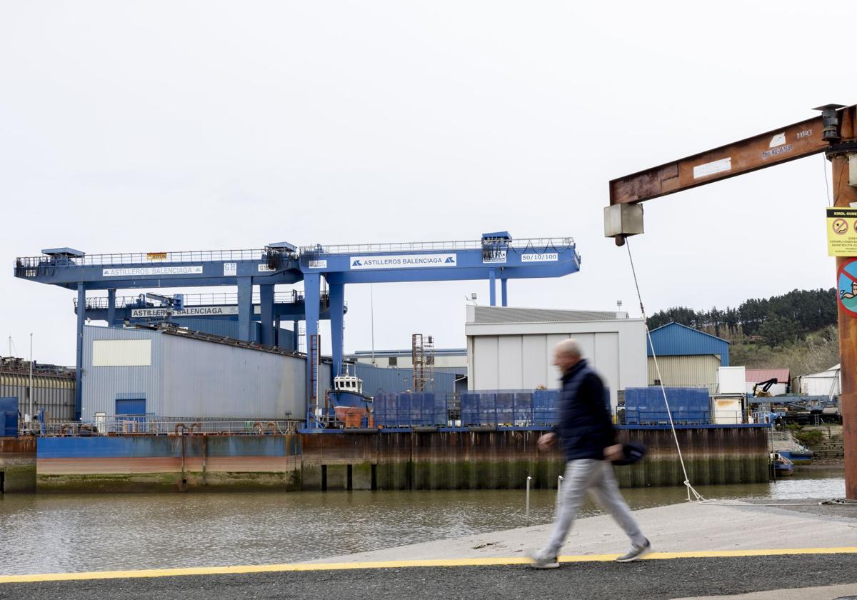 Astilleros Balenciaga en Zumaia (Gipuzkoa), que solicitará su entrada en concurso de acreedores.