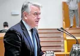 Javier de Andrés, presidente del PP vasco, en el Parlamento.