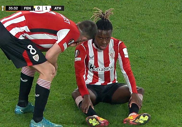 Susto en el Athletic: Nico sufre «una fuerte contusión en la rodilla»