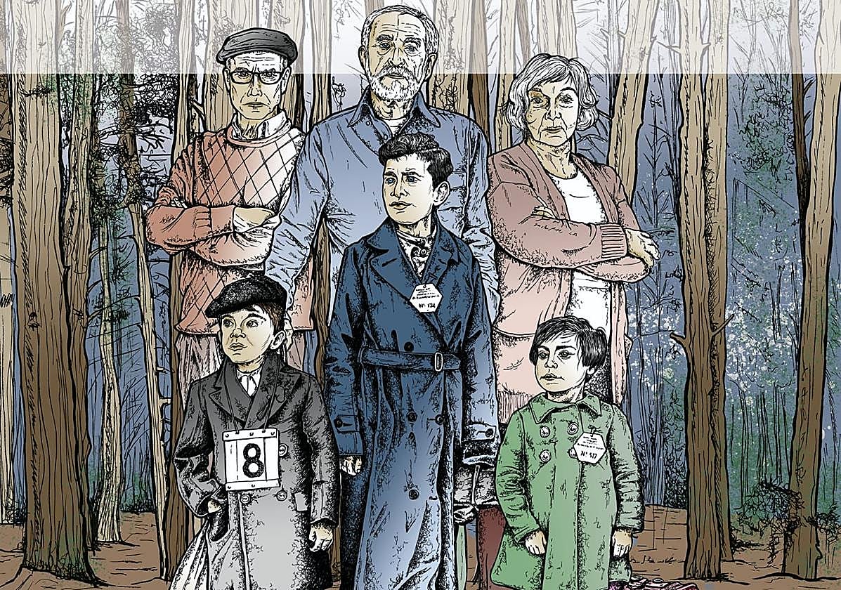 Uno de los dibujos elaborados por Aitor Urkiola 'Brontze' para ilustrar una historia de superación.