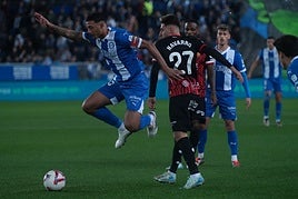 Benavídez, ante el Mallorca.