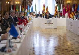 El presidente del Gobierno, Pedro Sánchez, presidiendo la Conferencia de Presidentes.