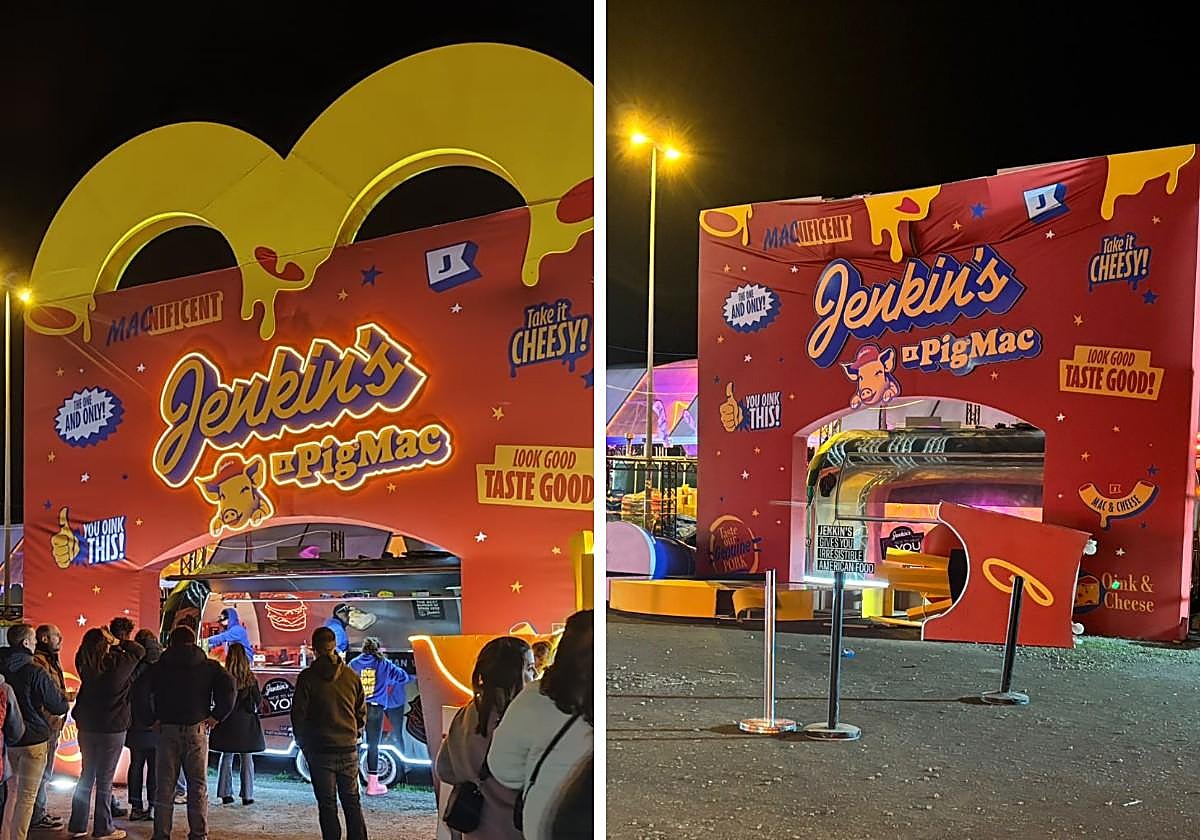 Tres heridos al desprenderse parte del decorado de la &#039;Champions Burger&#039; de Barakaldo por el viento