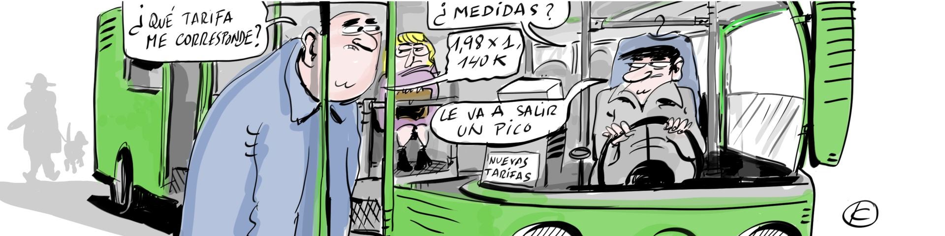 La viñeta Cerrajería y los precios en el transporte público